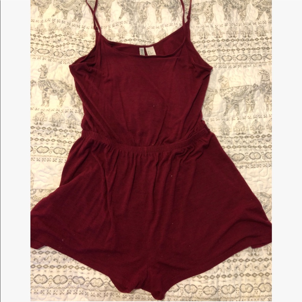 H&M COTTON ROMPER IN RED (M)